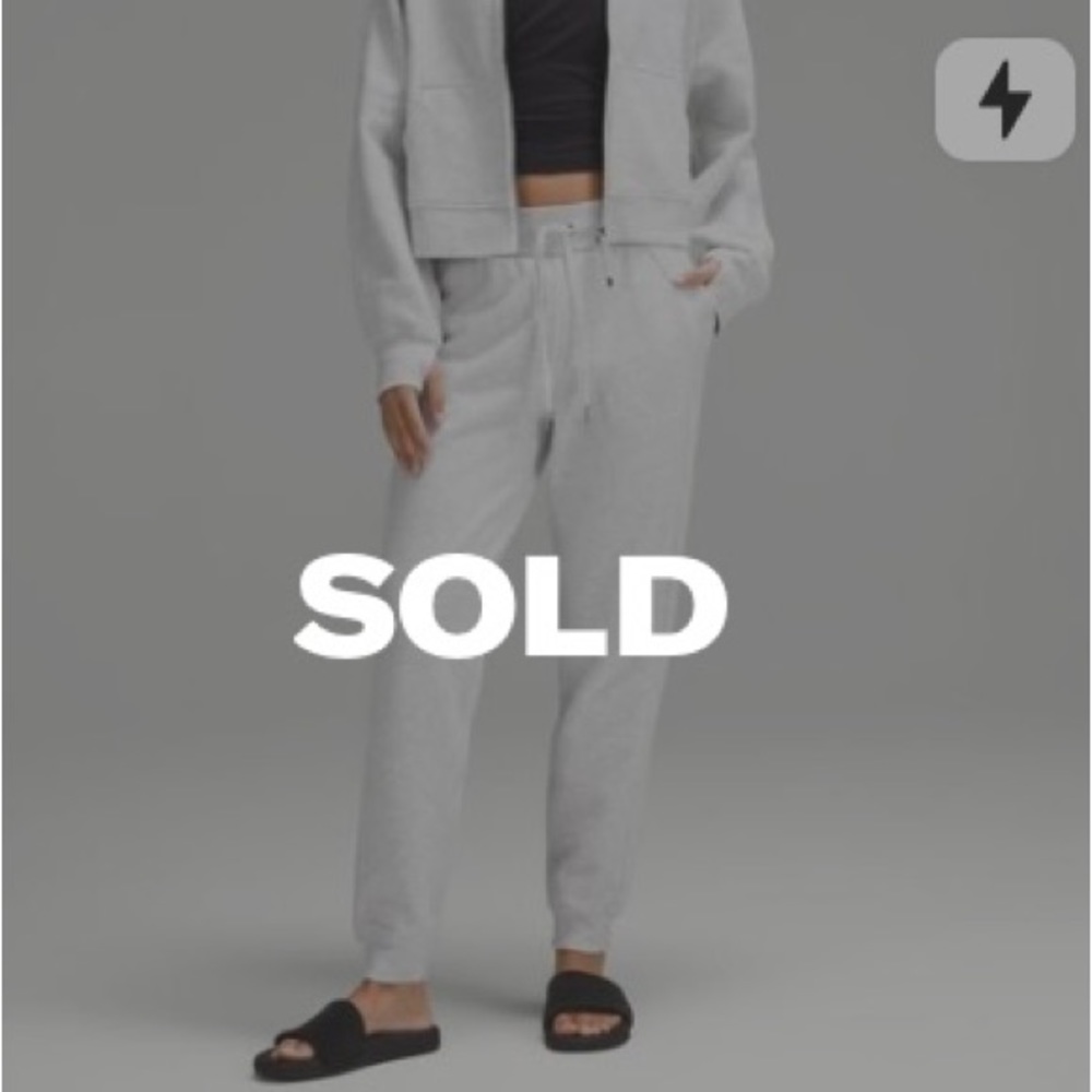 SOLD on Depop. Lulu lemon scuba high rise jogger full length size: 4 color: Gray